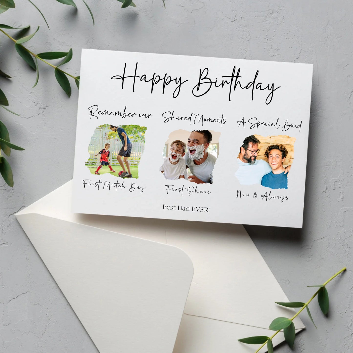 Customised photo collage card UK