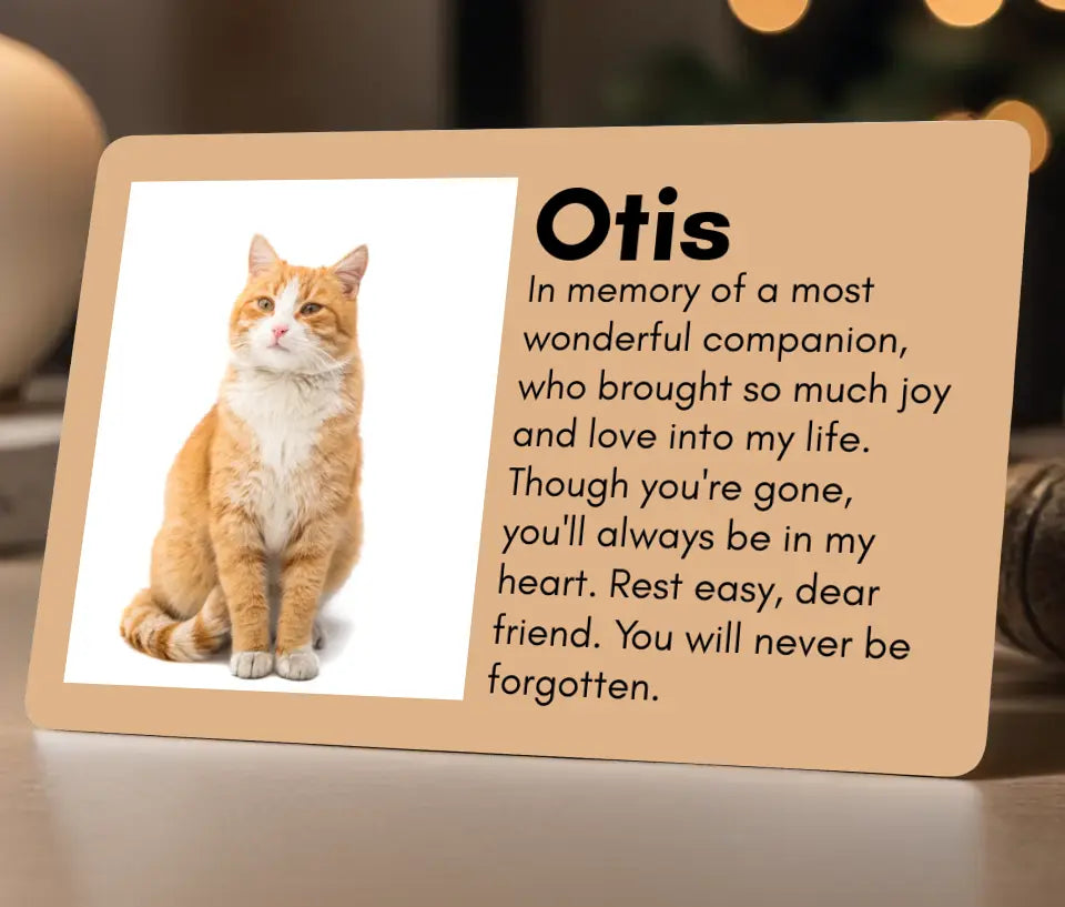 So Sorry For Your Loss - Pet Memorial Wallet Card