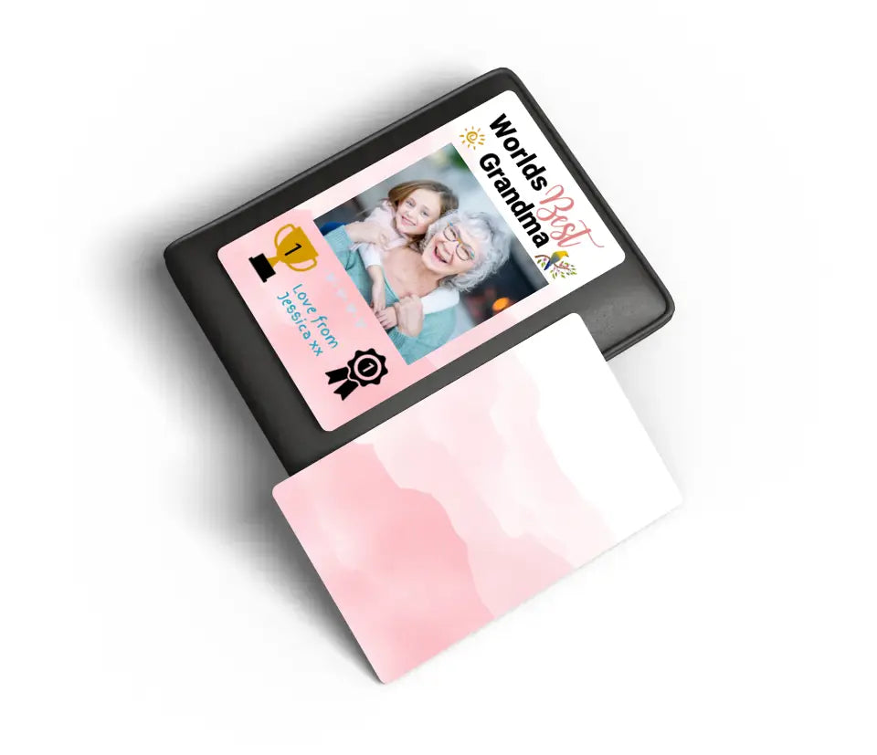 Worlds BEST Grandma (Custom) Wallet-Sized Card