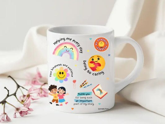 A gift mug for a teacher cute pictures personalised