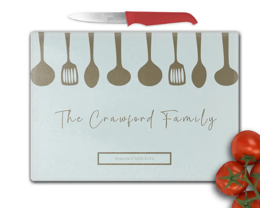 Personalised Chopping board with Family Name