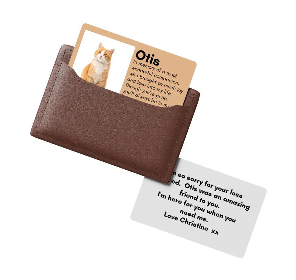 So Sorry For Your Loss - Pet Memorial Wallet Card