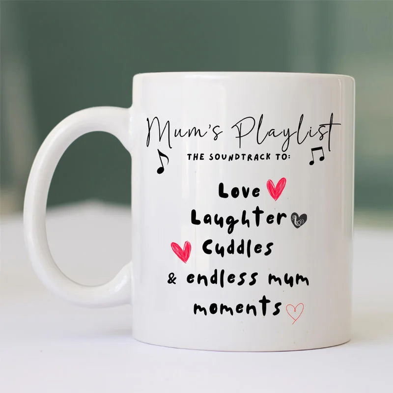 Mum Dad Music Song Playlist Mug - Family Love Gift