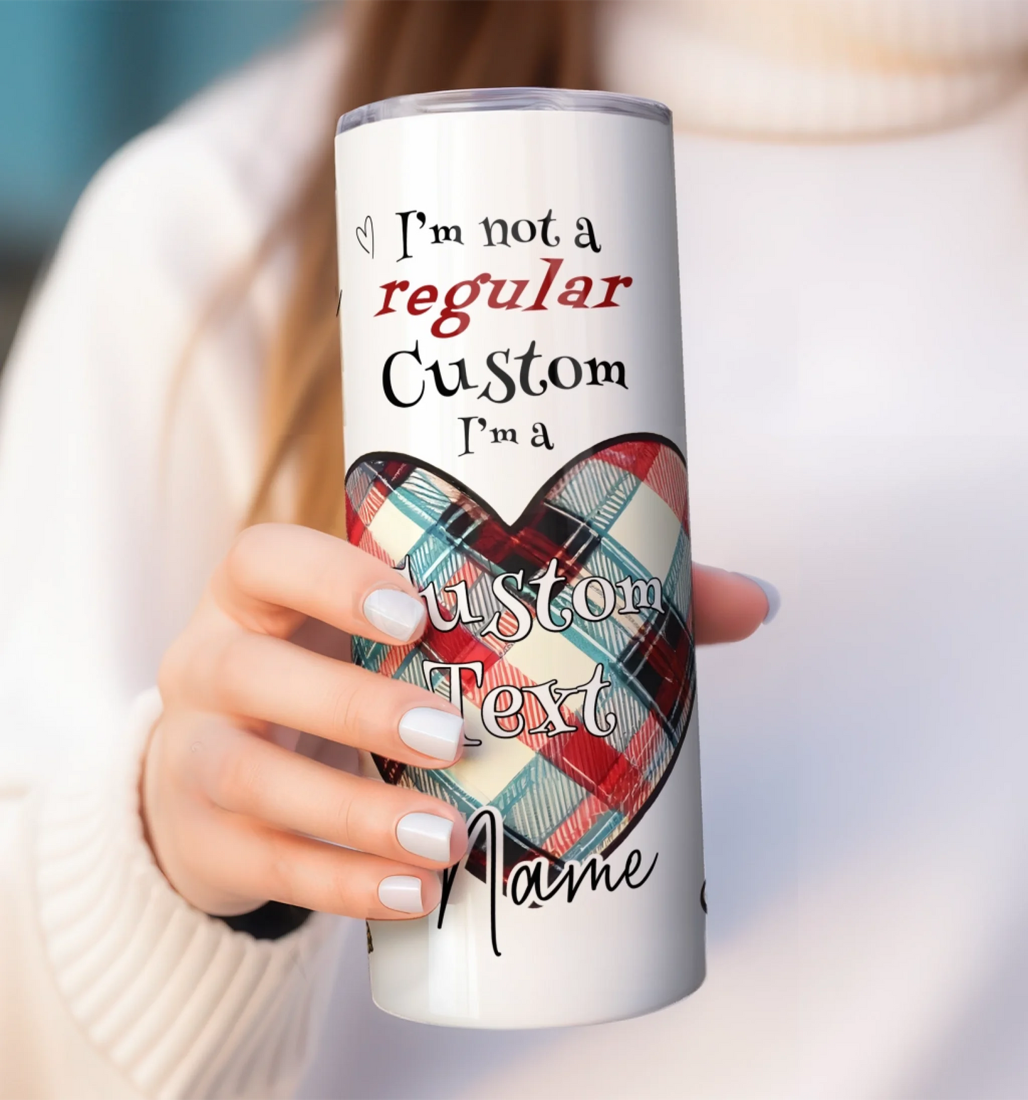 Custom quote cup for hot drinks on the go