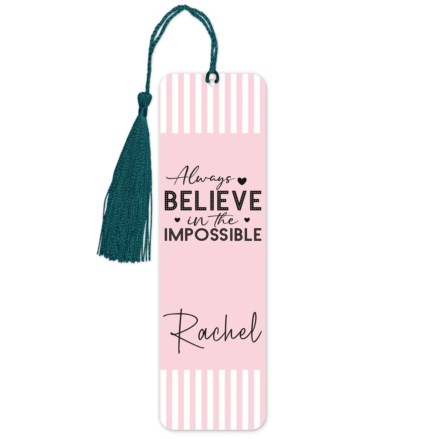 Personalised Pattern & Quote Bookmark – Custom Colours, Stripes, Spots or Stars