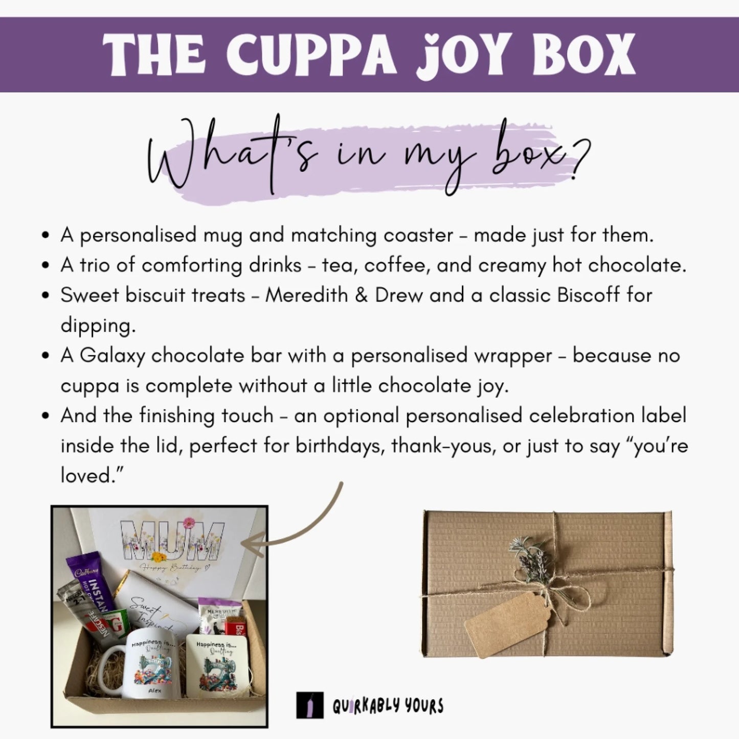 What's in my box the cuppa joy box