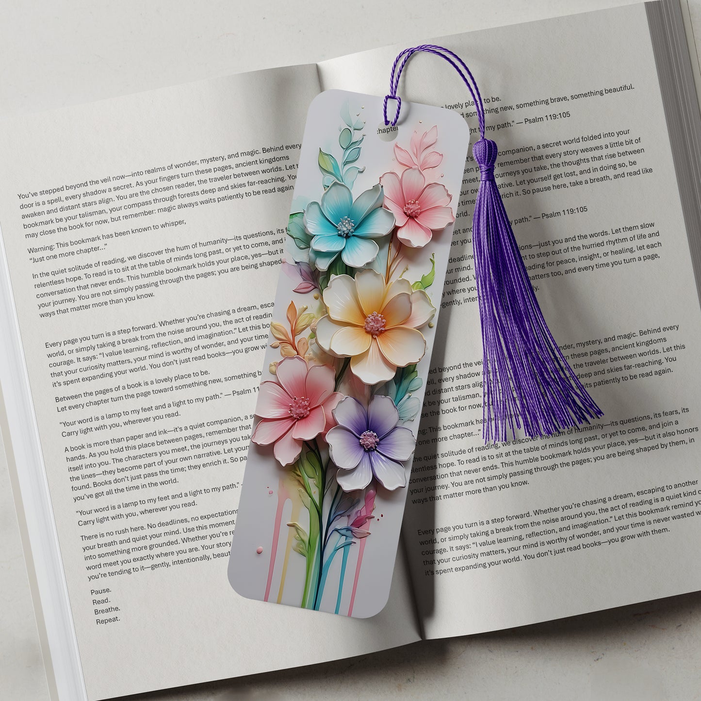 Floral Bookmarks in 43 Stunning Colours – Perfect Gift for Book Lovers