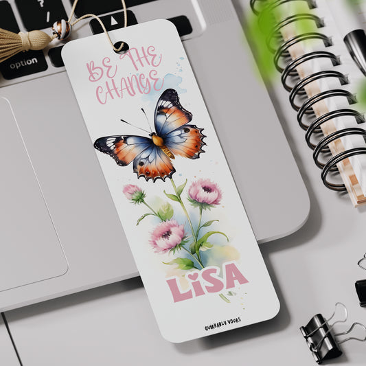 Personalised Inspirational Butterfly & Flowers Bookmark