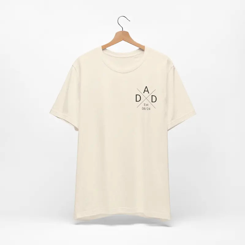 Cream T-Shirt with DAD Cross Design