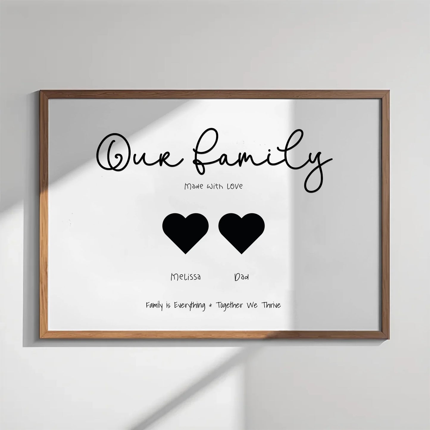Paw print and heart family print