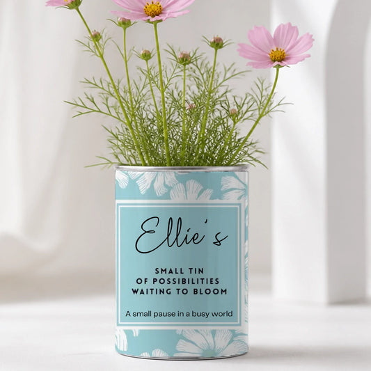 Grow your own flowers in a can with personalised name