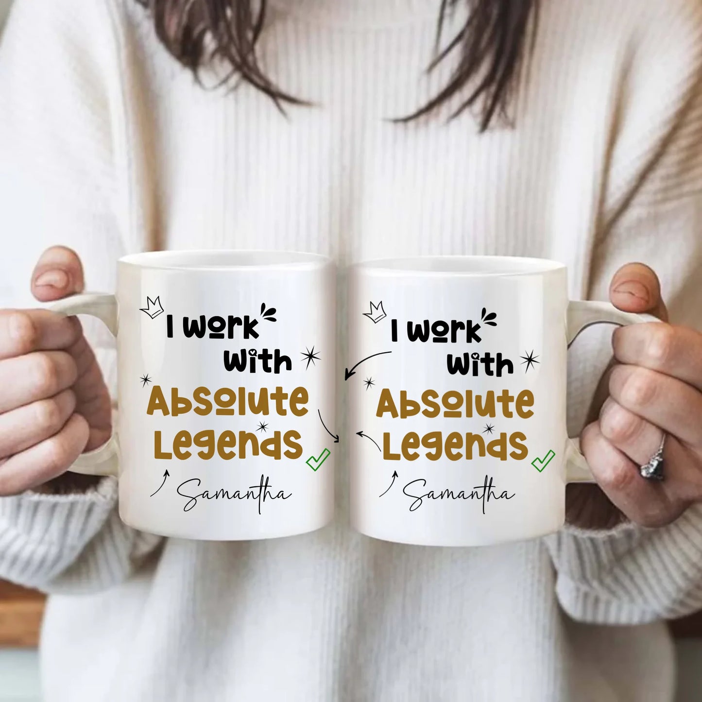 I work with absolute legends Office mug