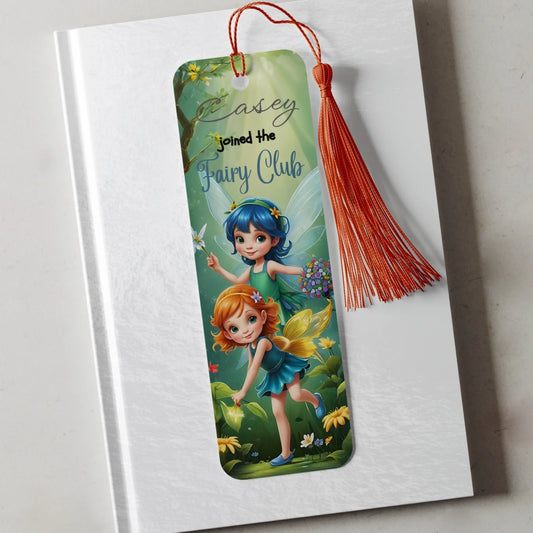 Custom name fairy club bookmark gift