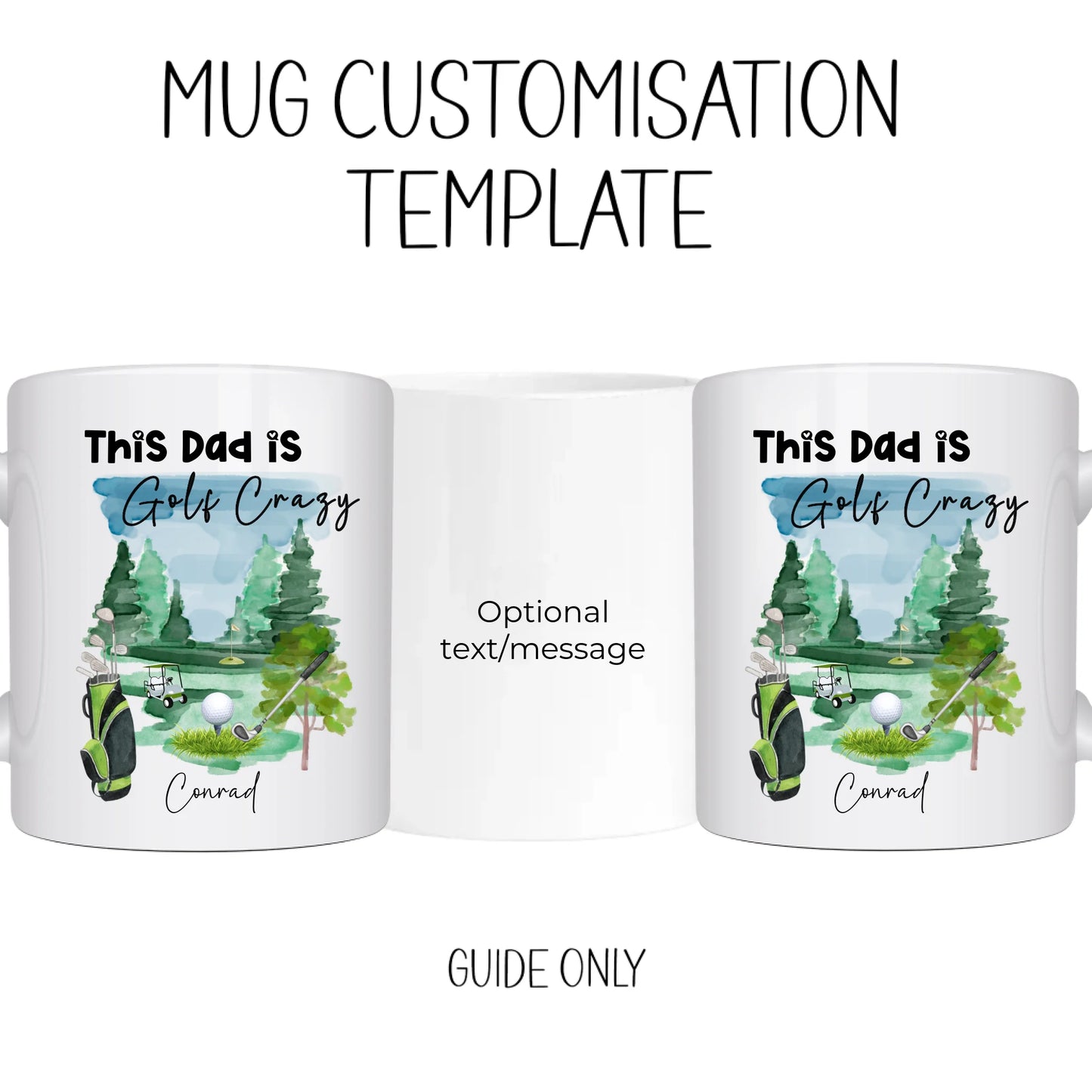 golf-Mug Customisation template
