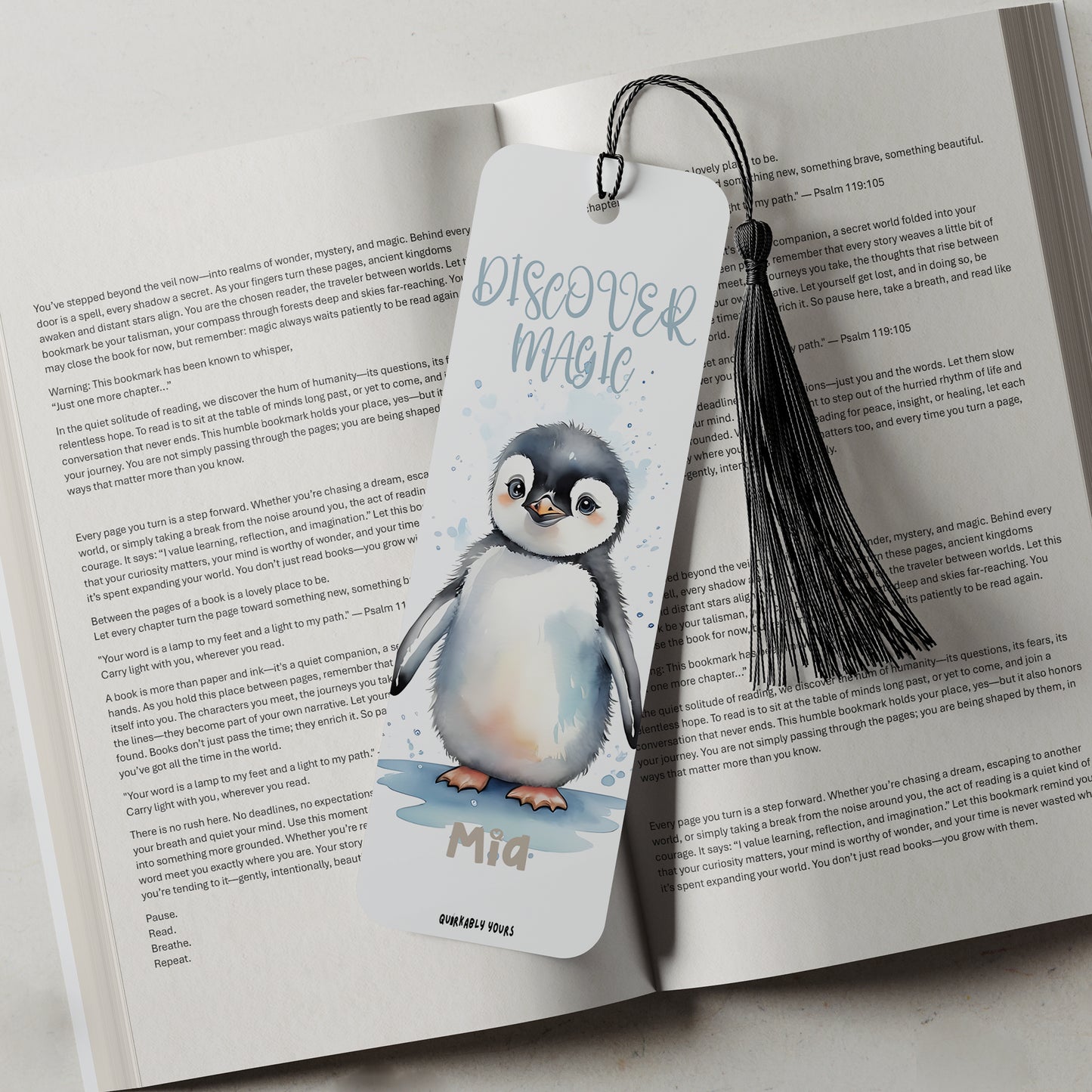 Quirky Penguin's Magic Discovery Bookmark – The Perfect Gift for Book Lovers