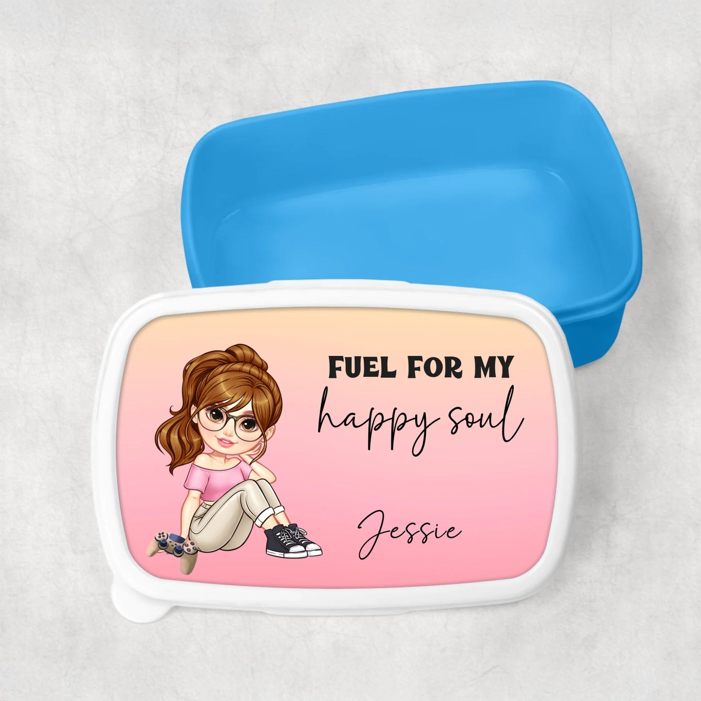 blue custom-name-lunch-box