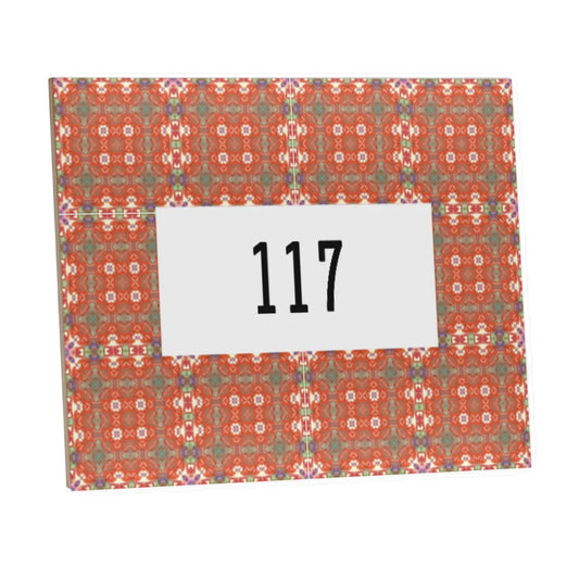 Quirky personalised home decor tile with number