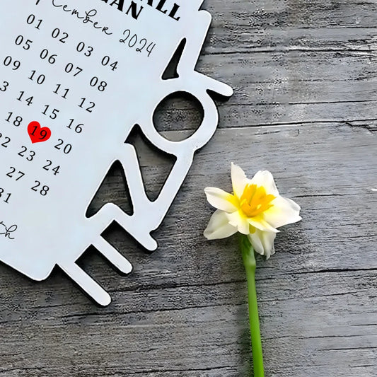 Quirky personalised wedding gift calendar