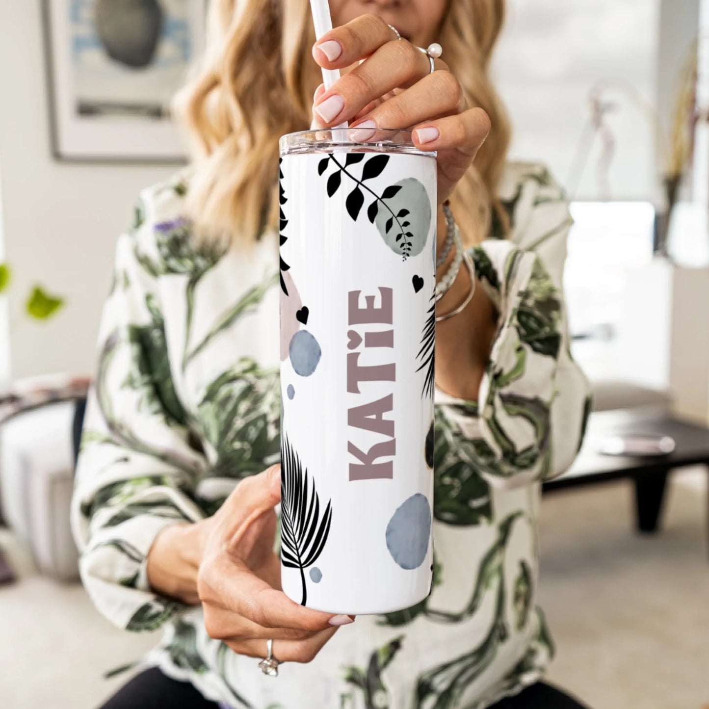 UK personalised boho insulated travel mug