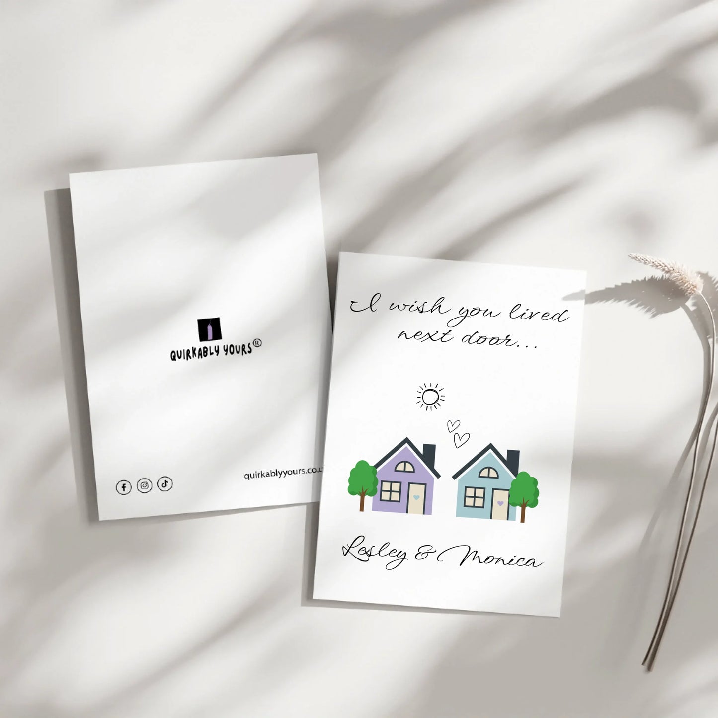 Customisable greeting card UK – house design