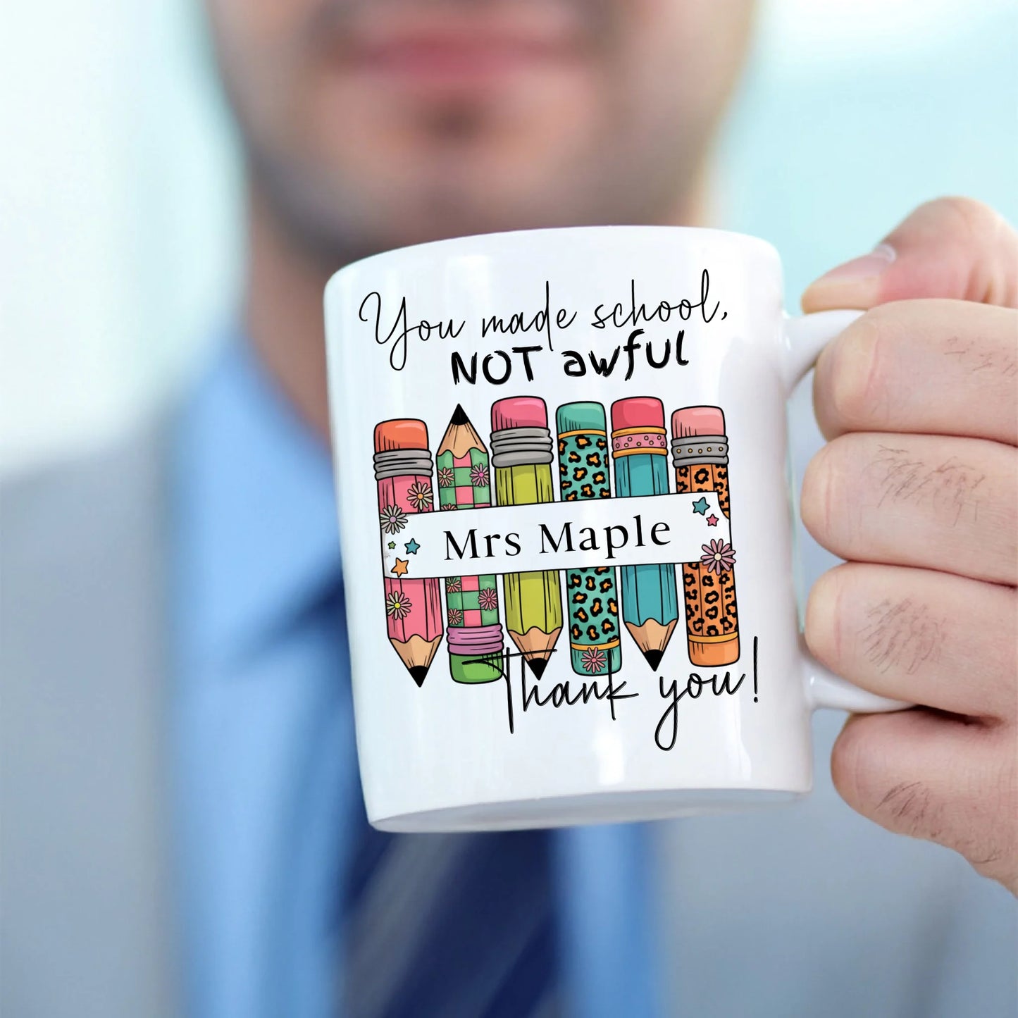 Best teacher ever mug funny