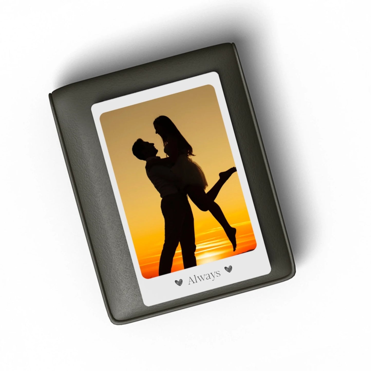 Anniversary gift personalised aluminium photo card