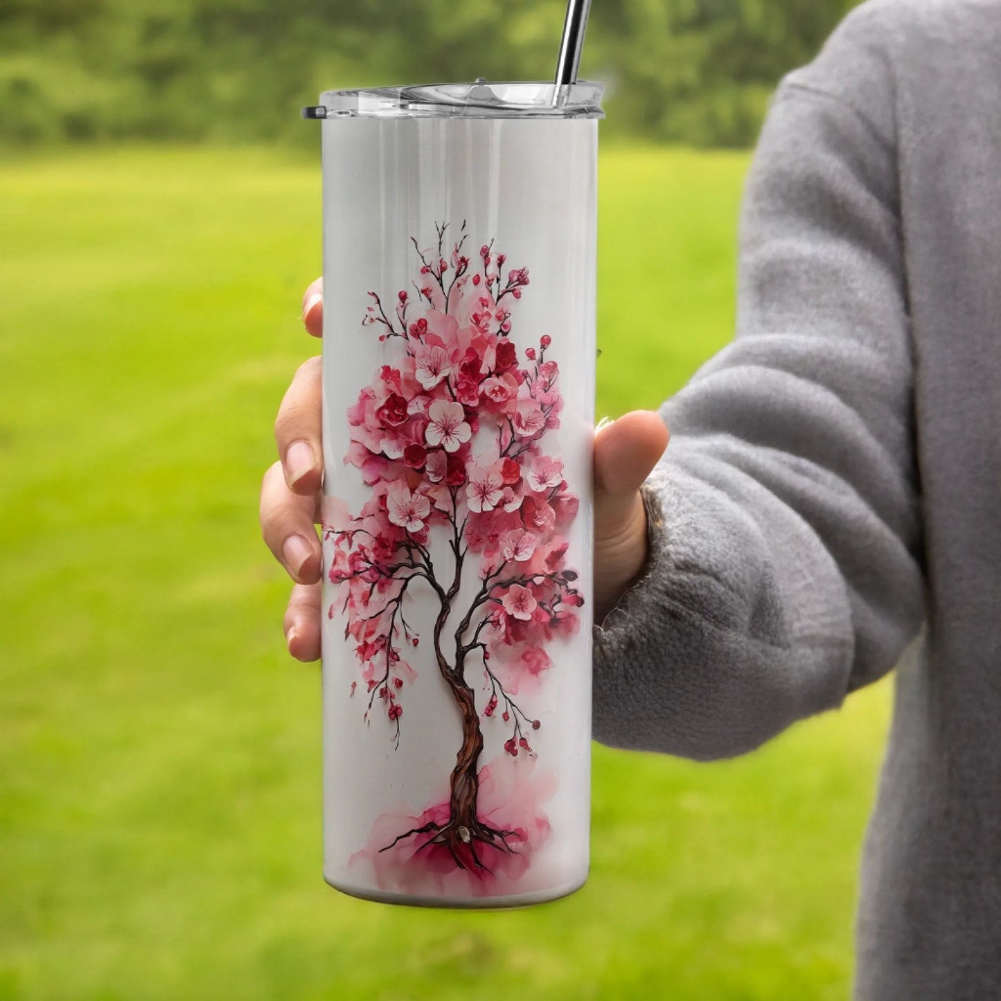 Custom name blossom tumbler for Mum