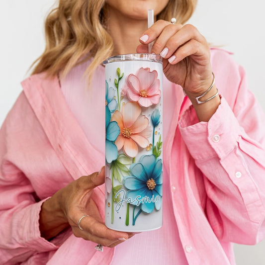 Colourful floral insulated Colourful floral print hot drinks cup