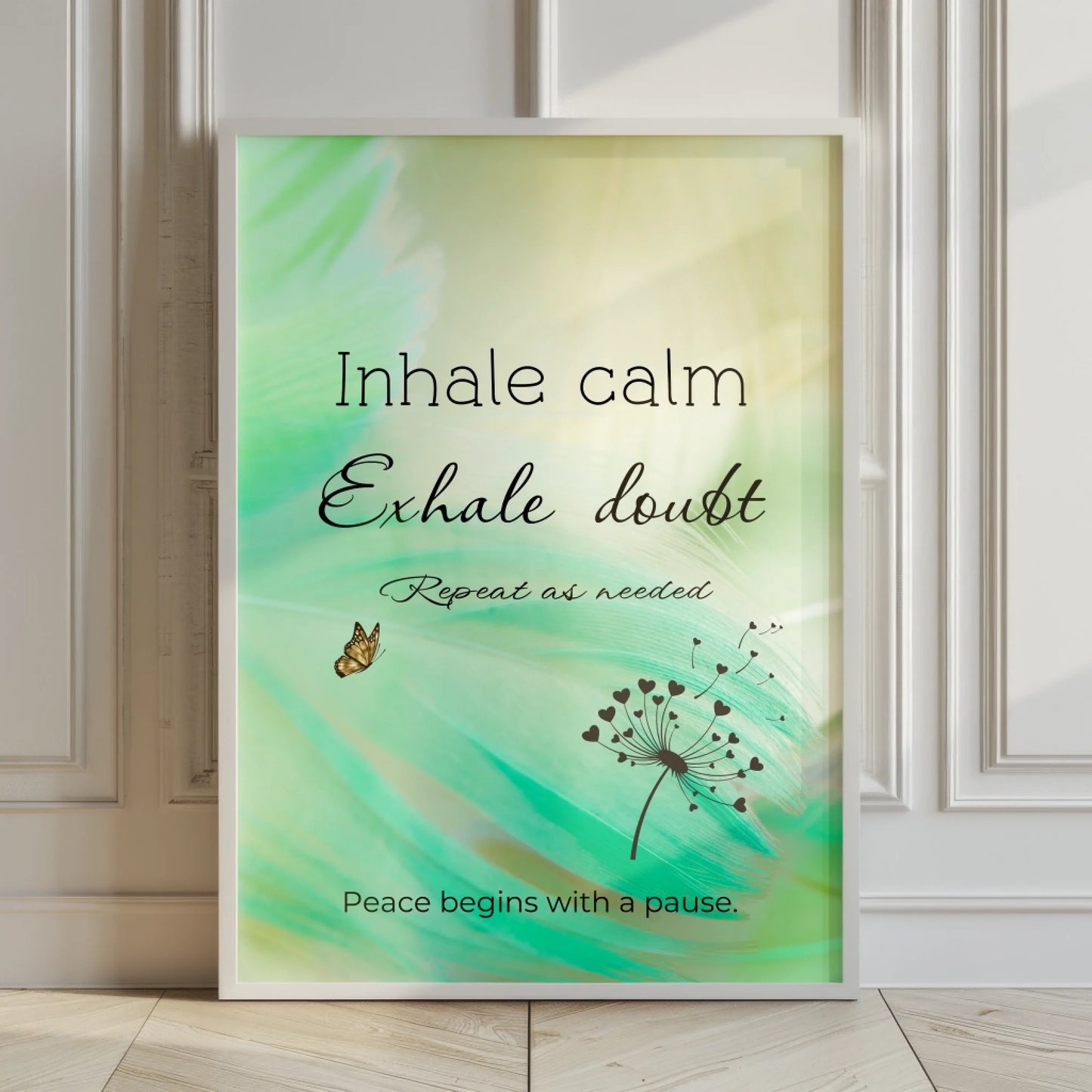 Mental health positive affirmation wall art