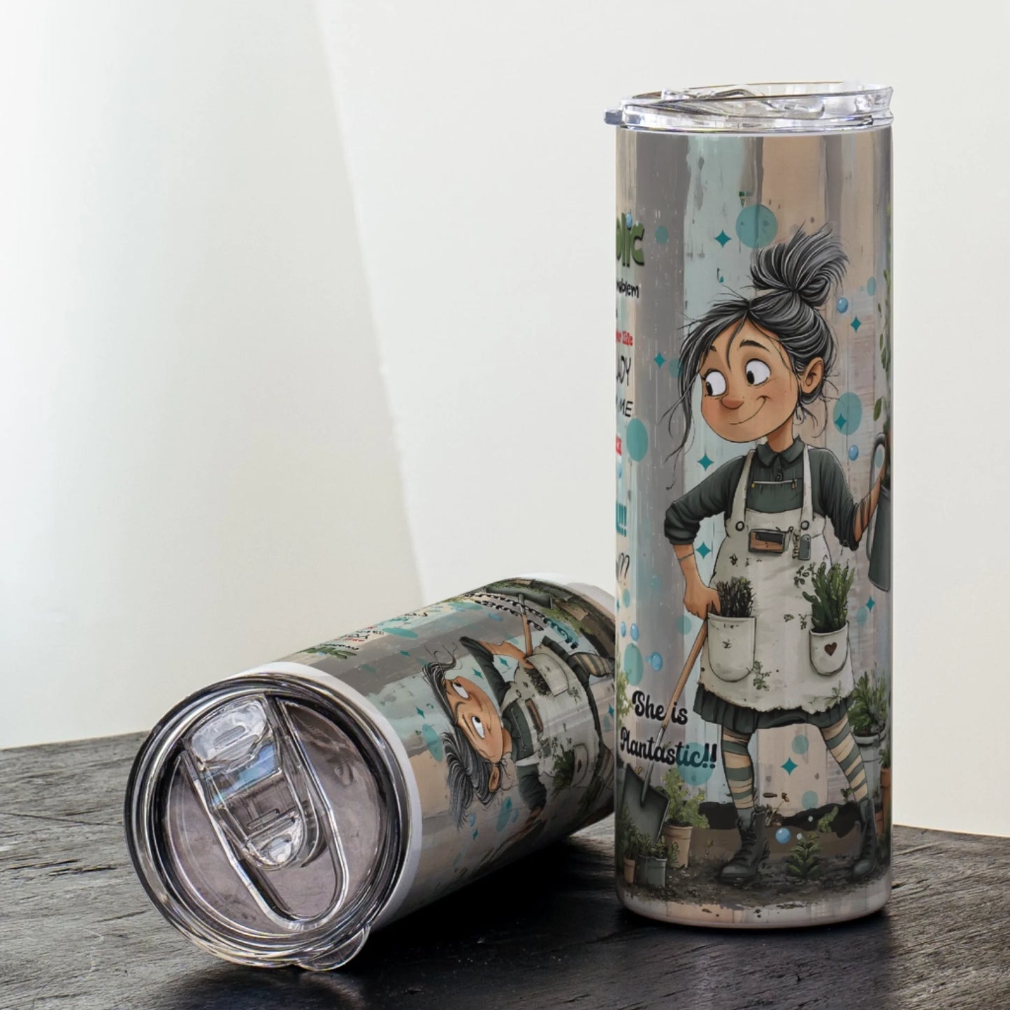 Reusable garden-themed drinks bottle fo