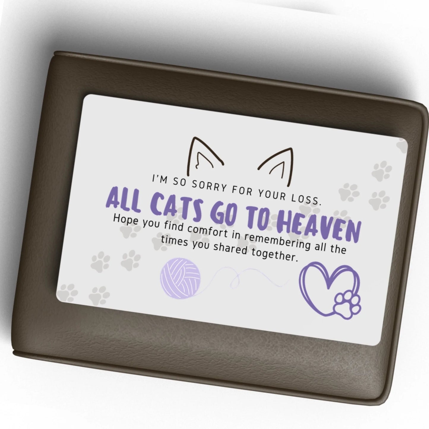 Custom cat photo wallet card gift