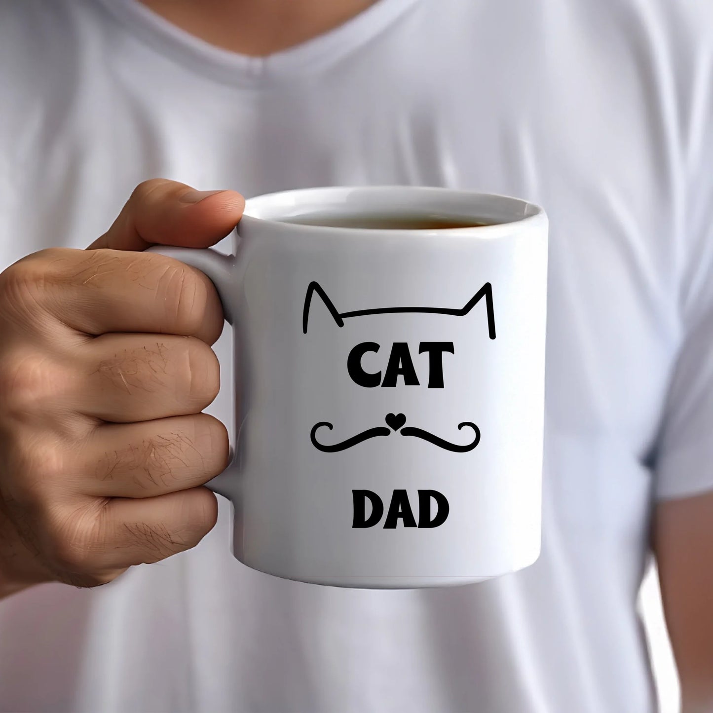 Funny mug for cat lovers and dads