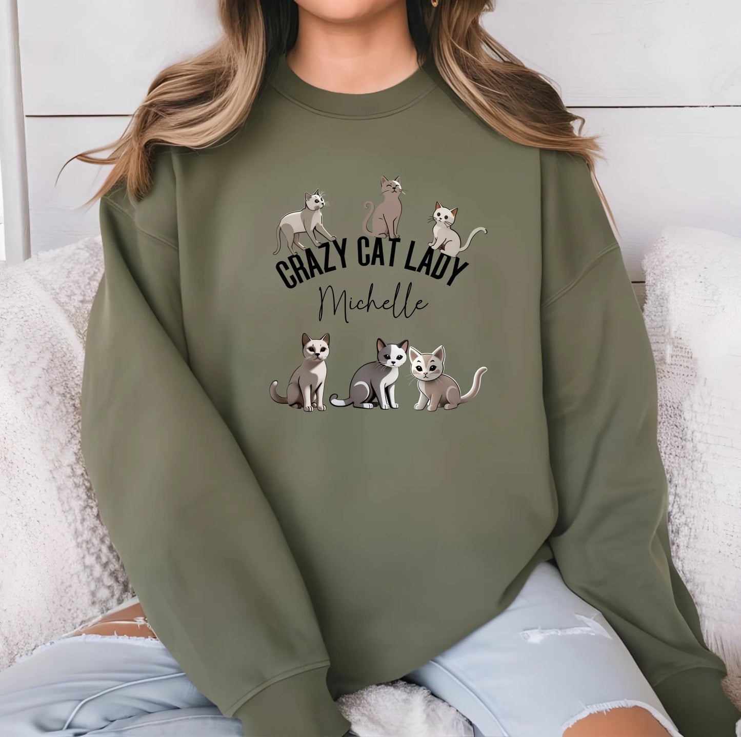 Cat lover personalised gift jumper or T-shirt