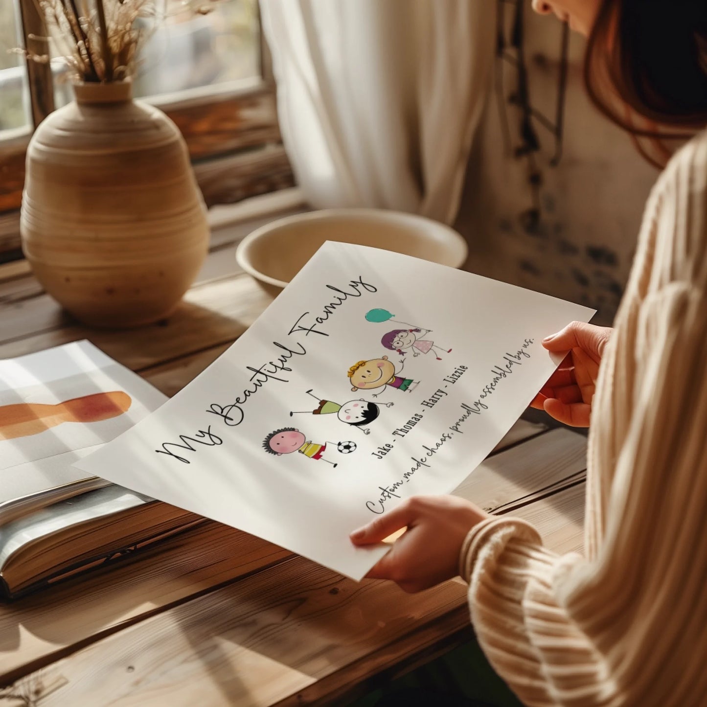 Custom child character art gift