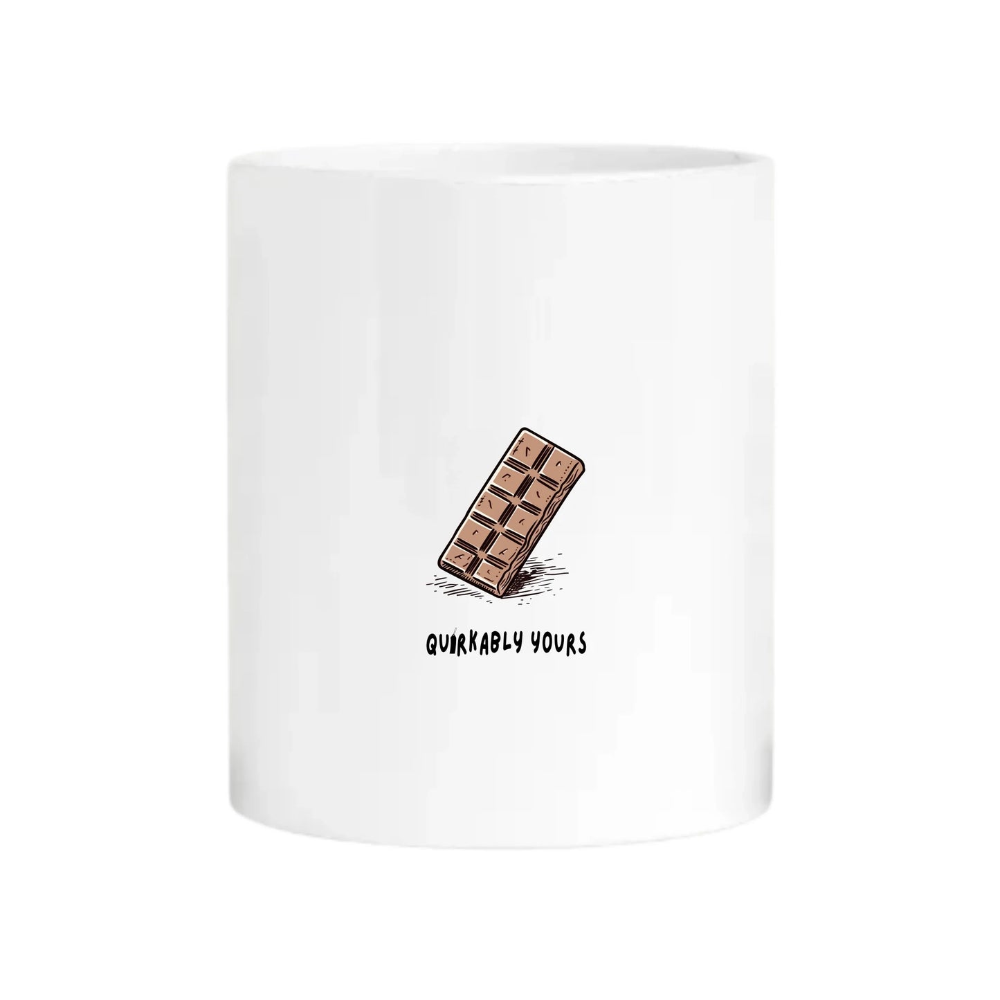 Quirky chocolate-themed ceramic mug