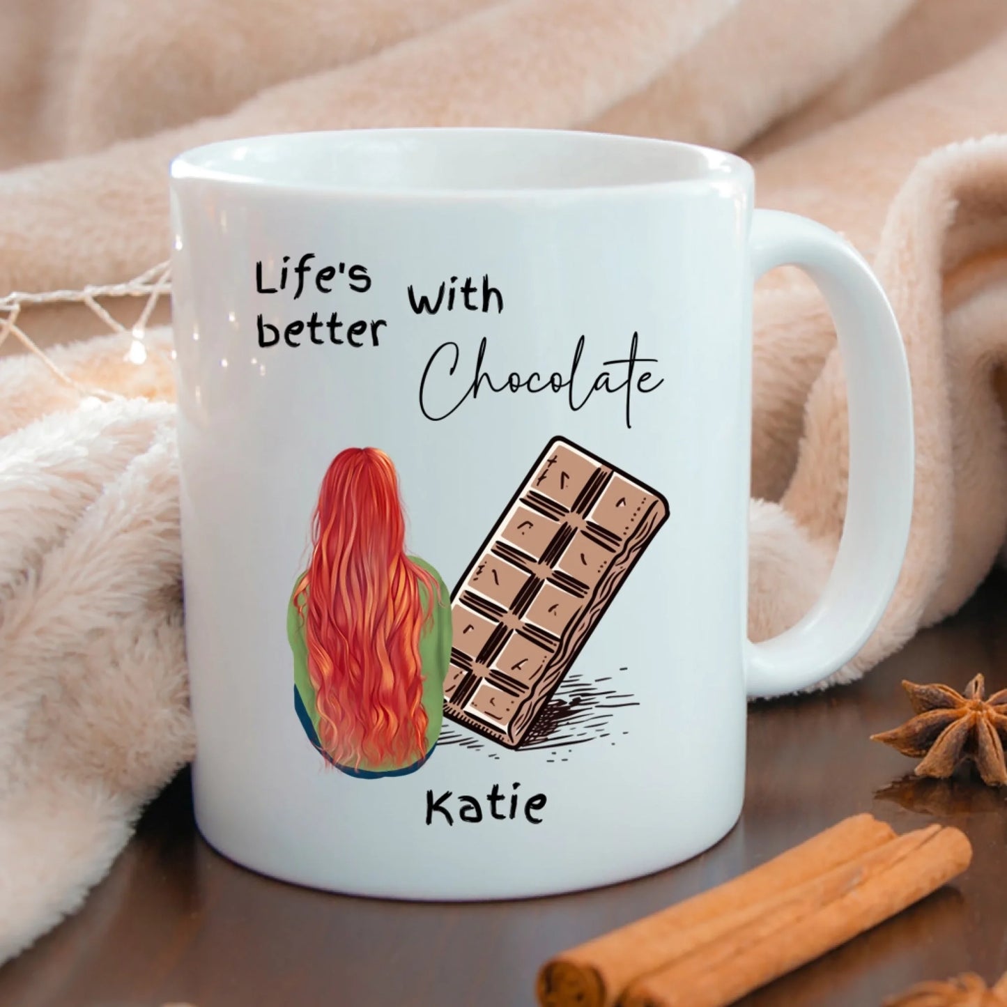 Personalised character chocolate mug