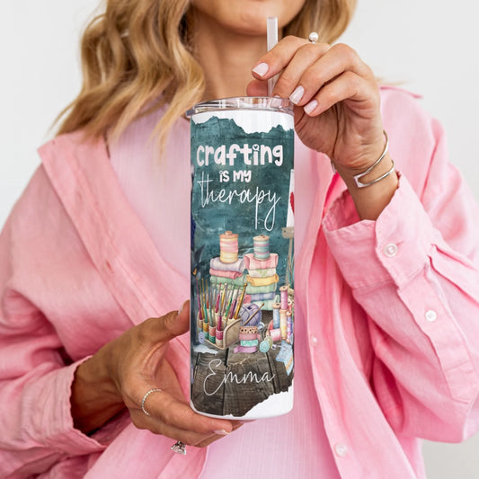 Personalised cup for crochet and sewing lovers