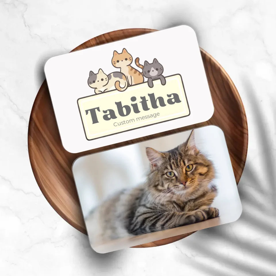 Credit card size cat memorial gift