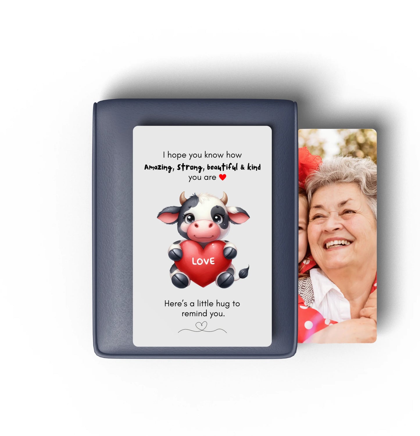 Credit card size love message card for gran