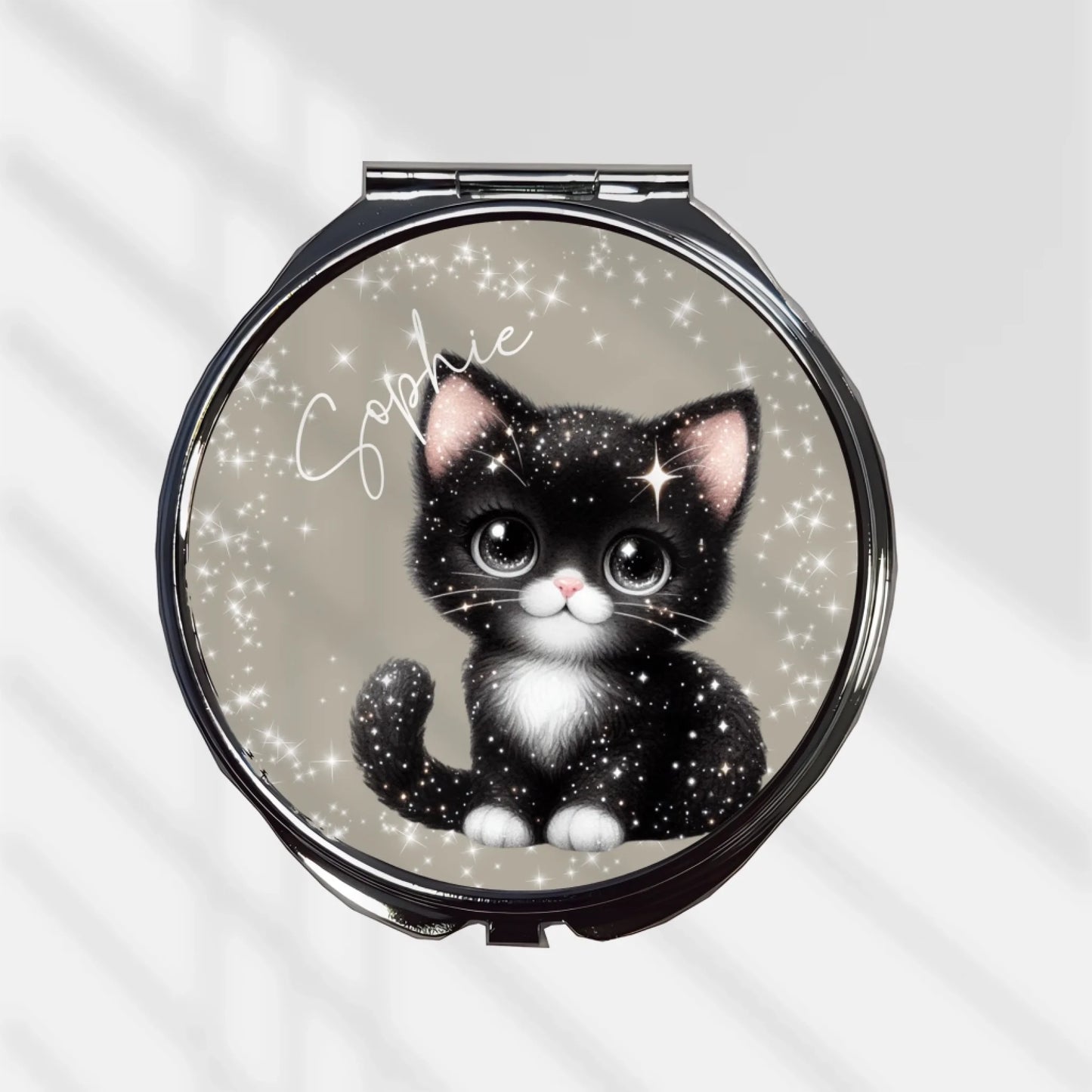 custom name cat purse mirror