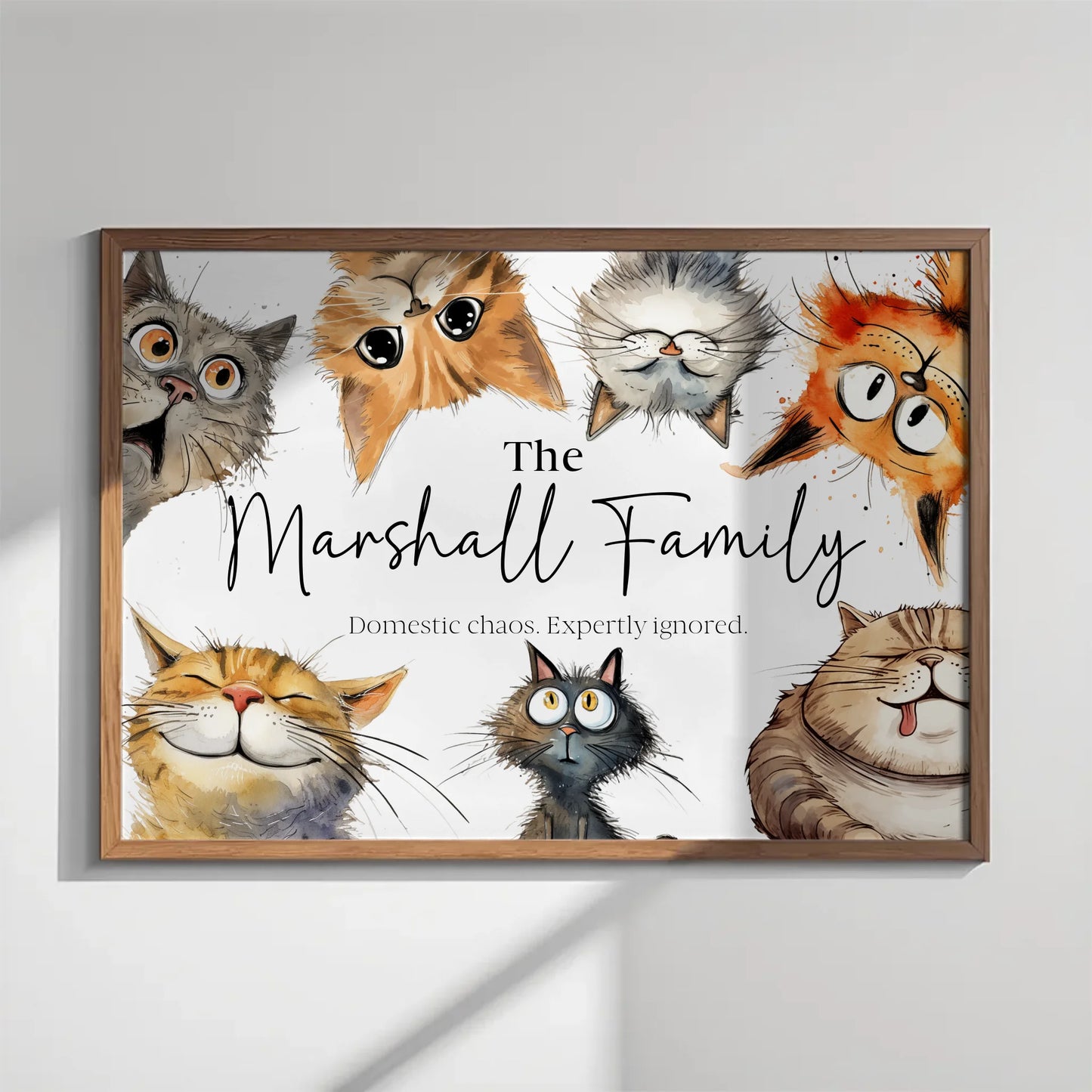 Custom quote cat artwork