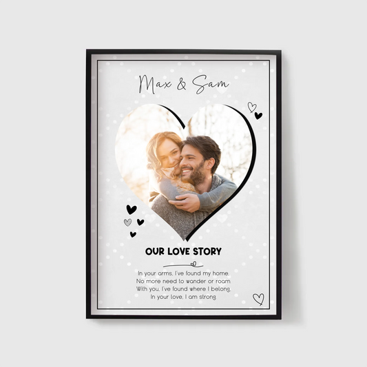 Custom Couples Photo Print with Love Quote