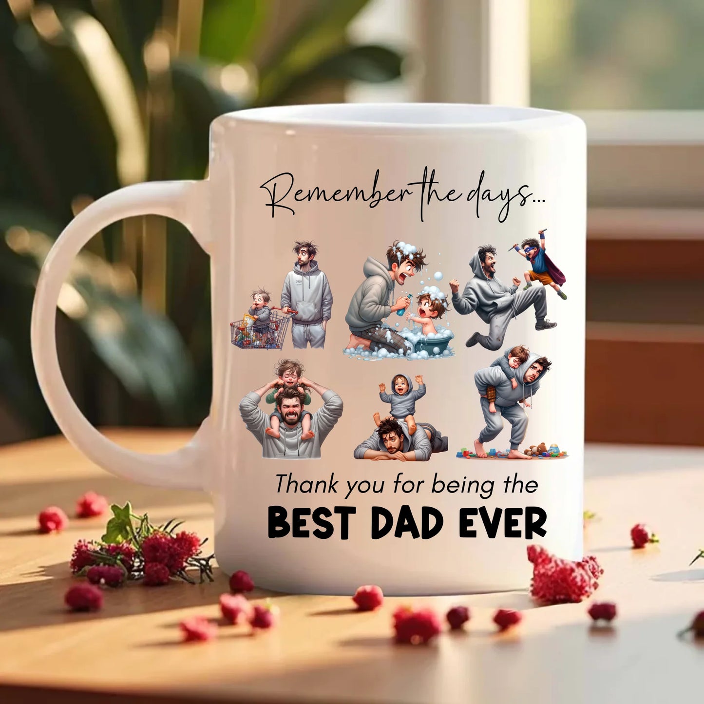 Personalised Dad Mug with funny images