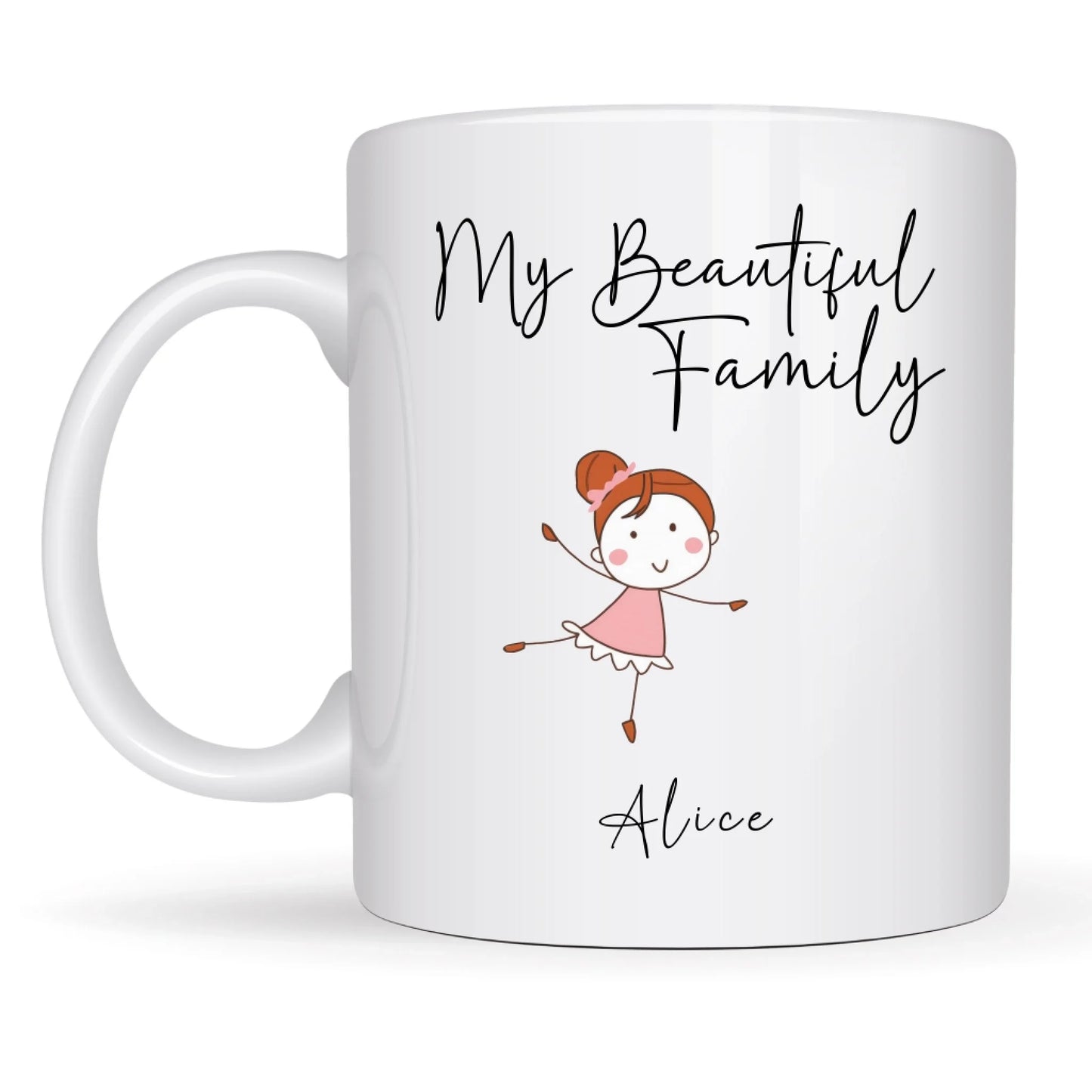Custom family mug with quirky stick figure