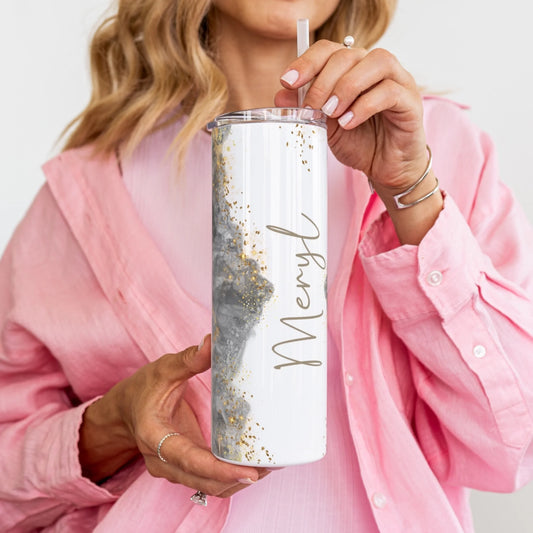 Personalised travel mug in gemstone design