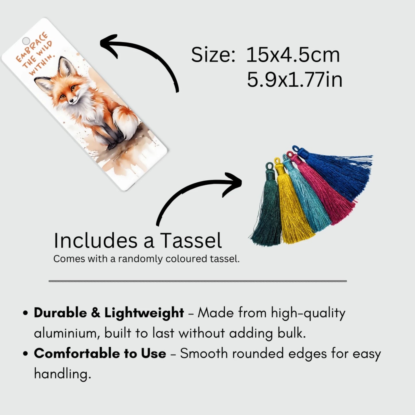 Product info FOR fun thank you bookmark with colourful background