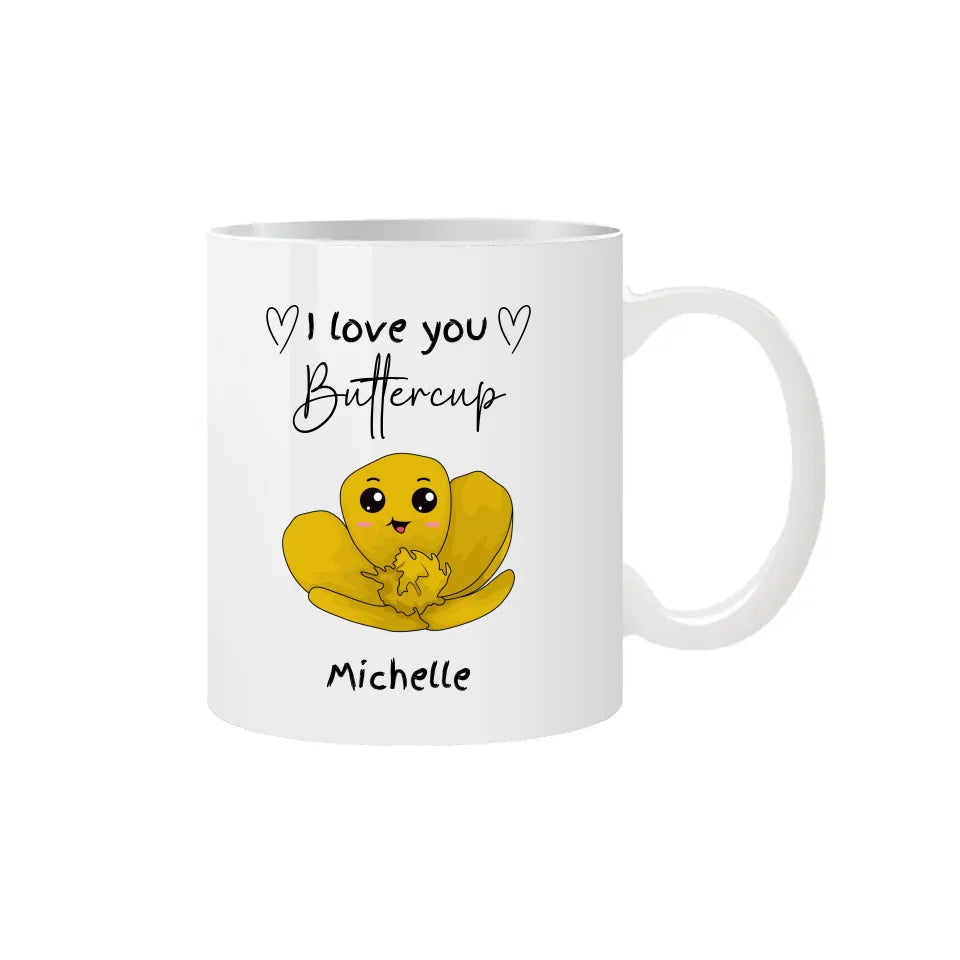 Fun and quirky I Love You personalised mug