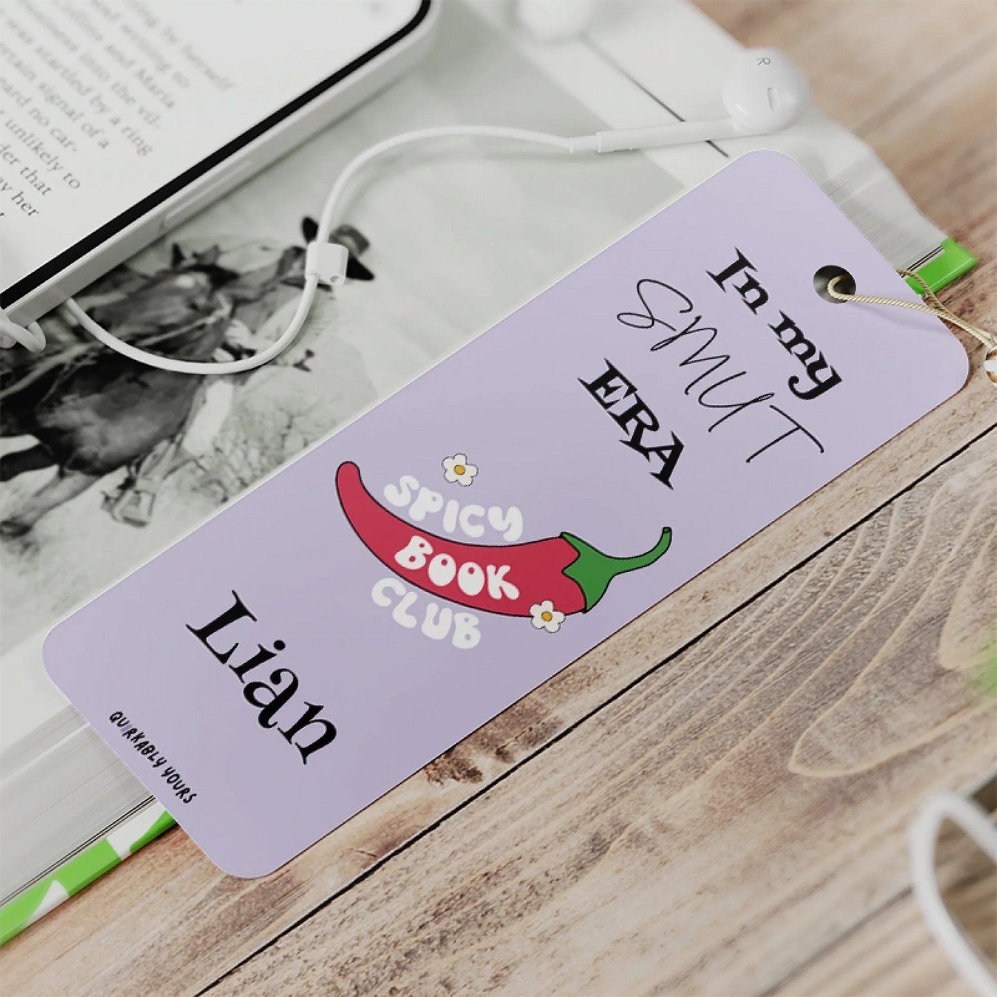 Custom name cheeky bookmark for adults