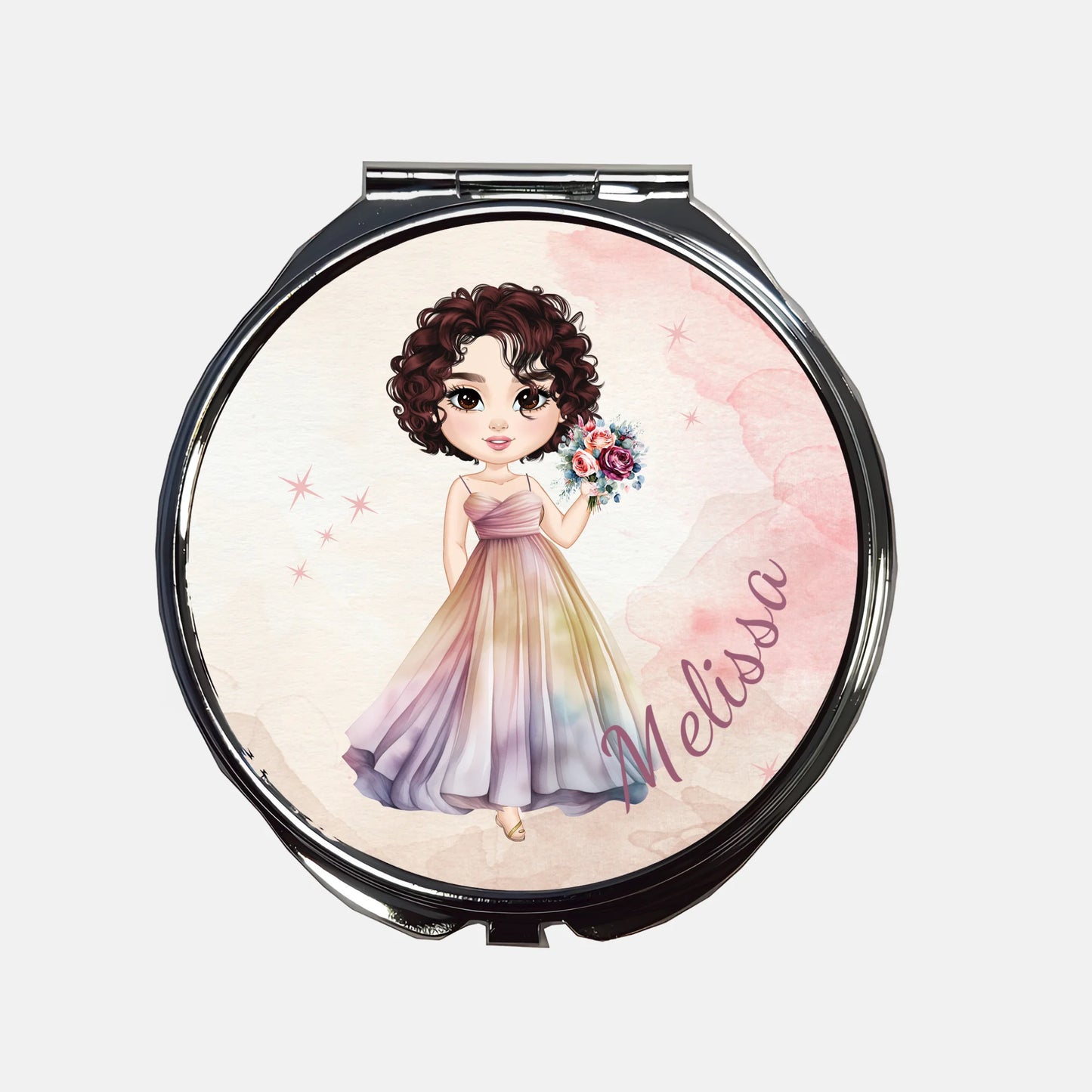 Quirky gift mirror with pretty princess character