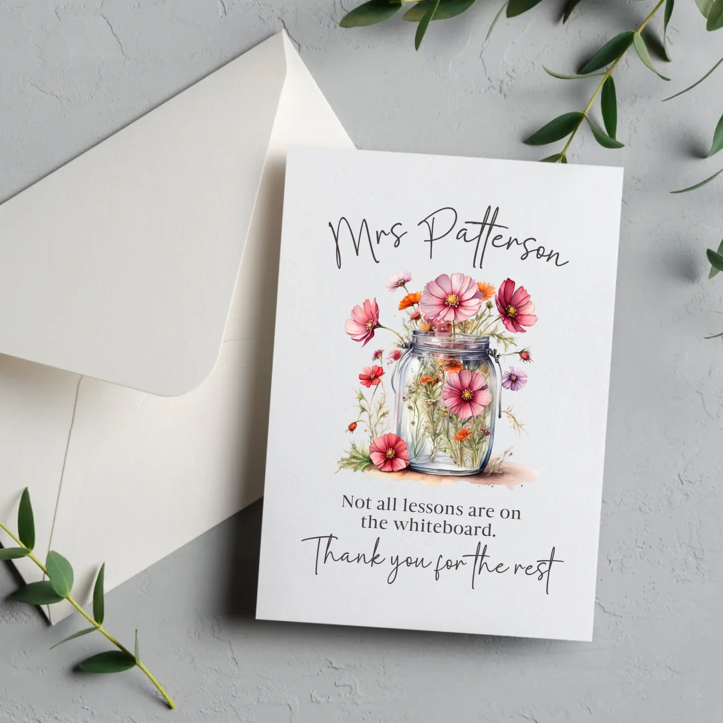 thank you card for teacher UK